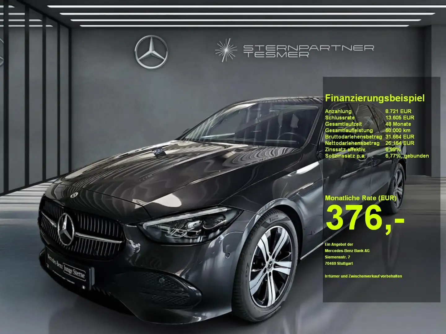 Mercedes-Benz C 220 d T AVANTGARDE+KAM+LED+DIST+AMBI+NIGHT+AHK Grijs - 1