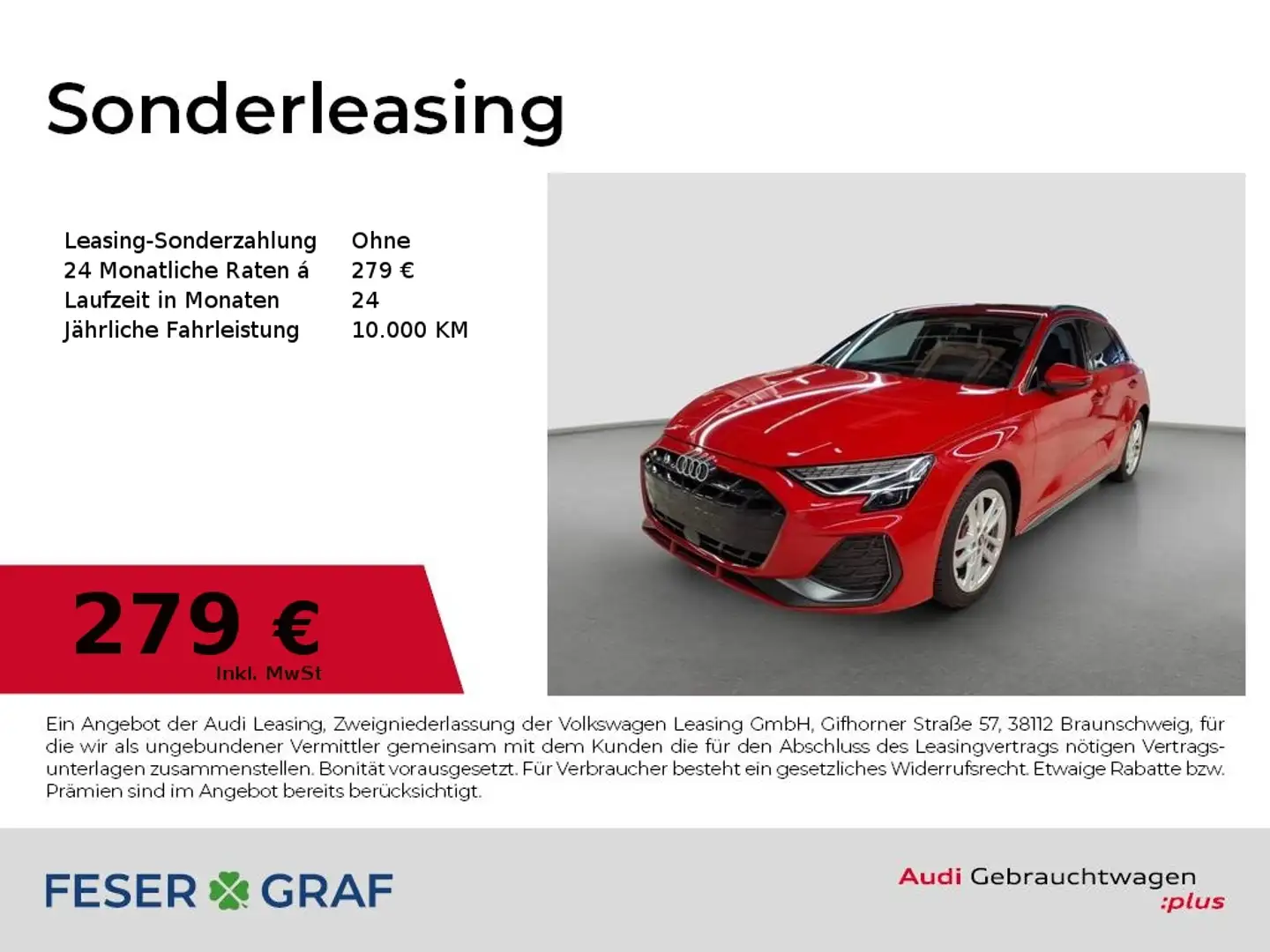 Audi A3 Sportback 35 TDI - S line - KAMERA - SONOS Rot - 1