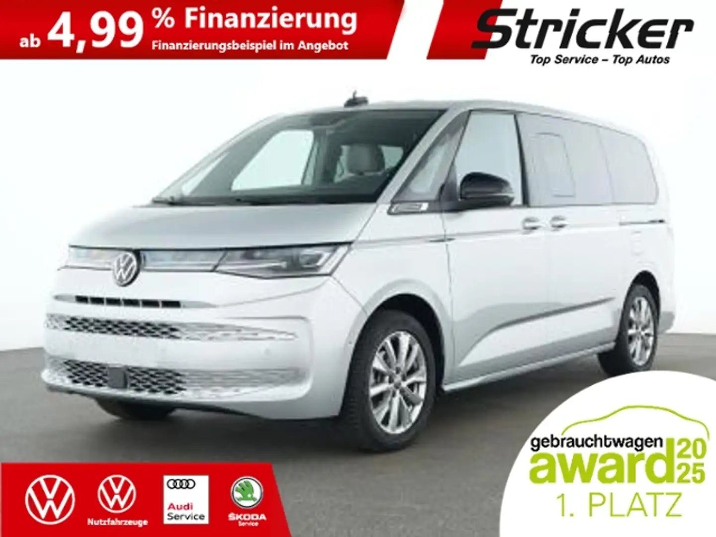 Volkswagen T7 Multivan Style lang 2.0TDI DSG 499,-ohne Anzahlung Vis-a-V Silber - 2
