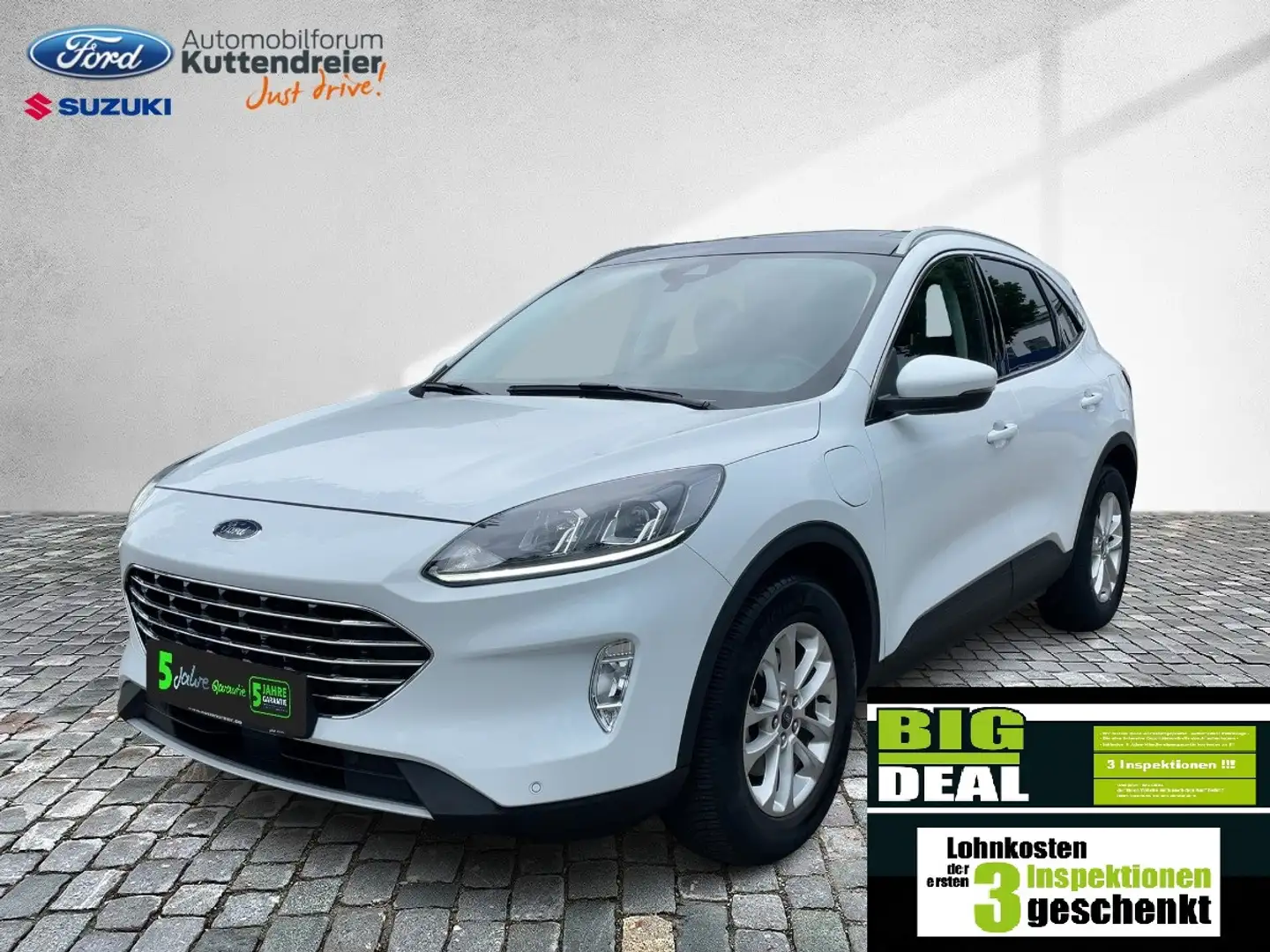 Ford Kuga 2.5 Duratec PHEV Titanium Navi+Pano+SD+SHZ Blanc - 2