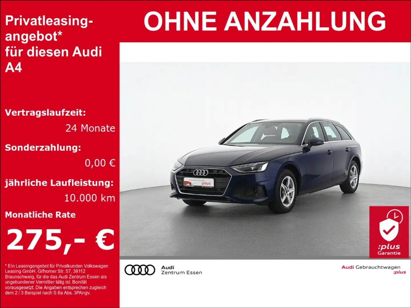 Audi A4 Avant 35 TDI S-TRONIC LED NAV PLUS SHZ PDC   MUFU Blau - 1