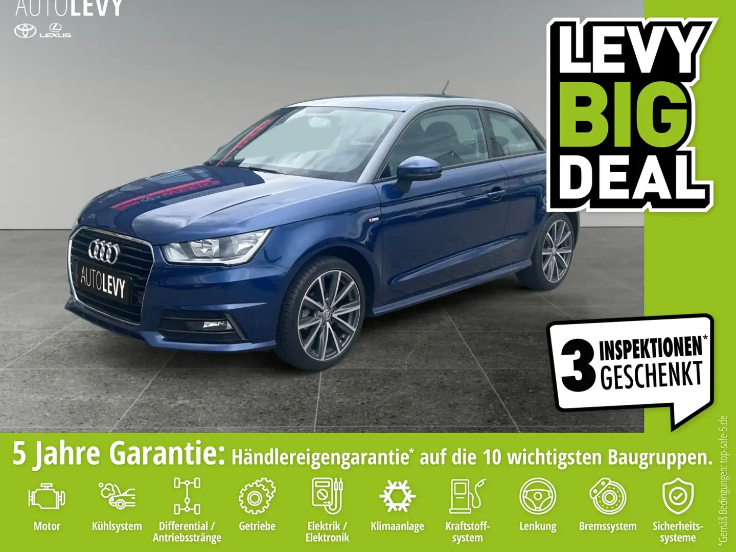 Audi A1 1.0 TFSI S-Line PDC*SHZ*17Zoll*StartStopp Blau - 1