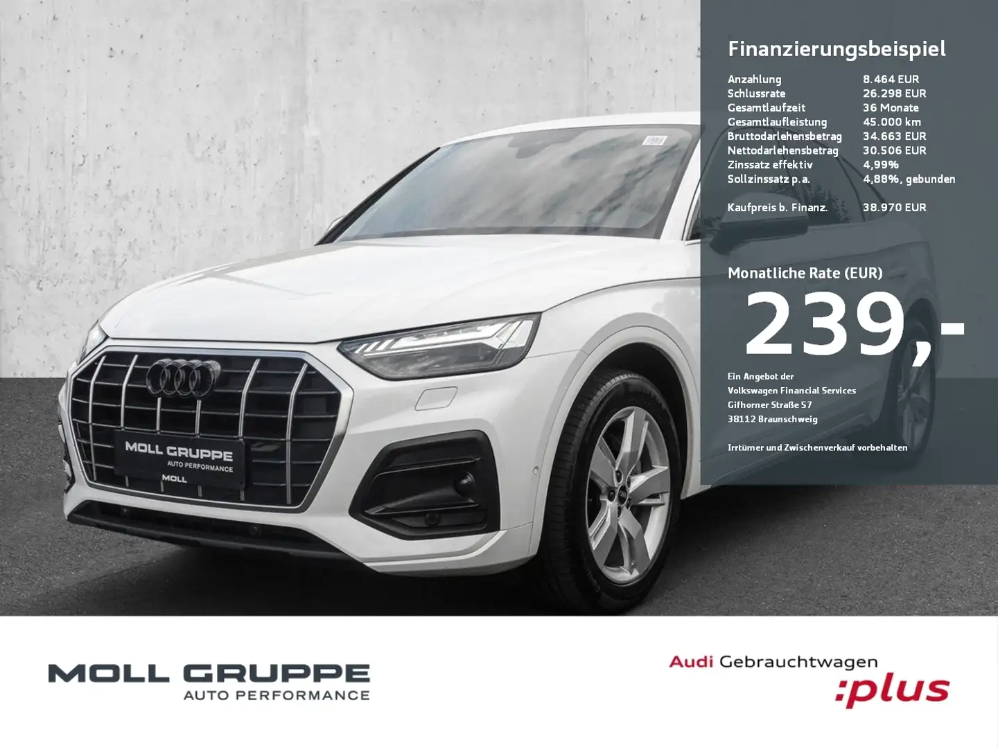 Audi Q5 Sportback advanced 35 TDI 120(163)  S tronic AHK P Weiß - 1