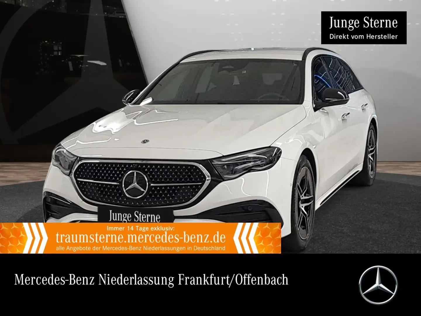 Mercedes-Benz E 300 e T Hybrid AMG 360° Burmester Distr+ AHK PTS Weiß - 1