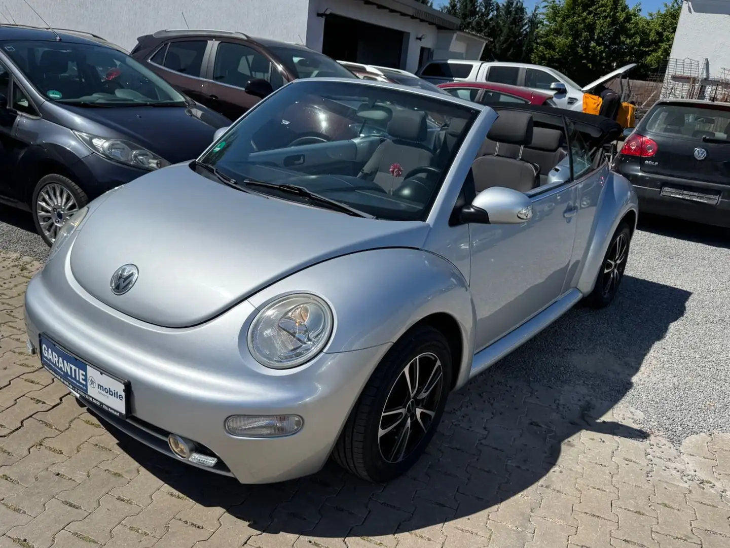 Volkswagen New Beetle Cabriolet 1.6 Highline Scheckheft Top Silber - 1