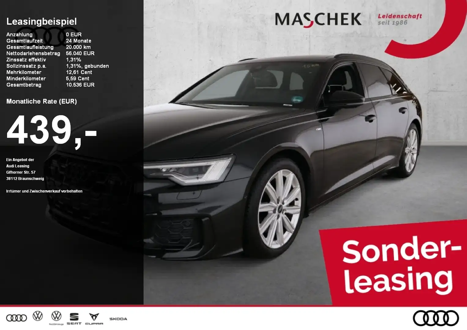 Audi A6 Avant S line 50 TDI AHK Black Pano Memory Matrix A Schwarz - 1