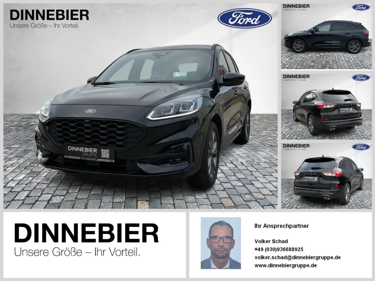 Ford Kuga ST-Line X LED+AHK+Glasdach+Kamera+SHZ Zwart - 1