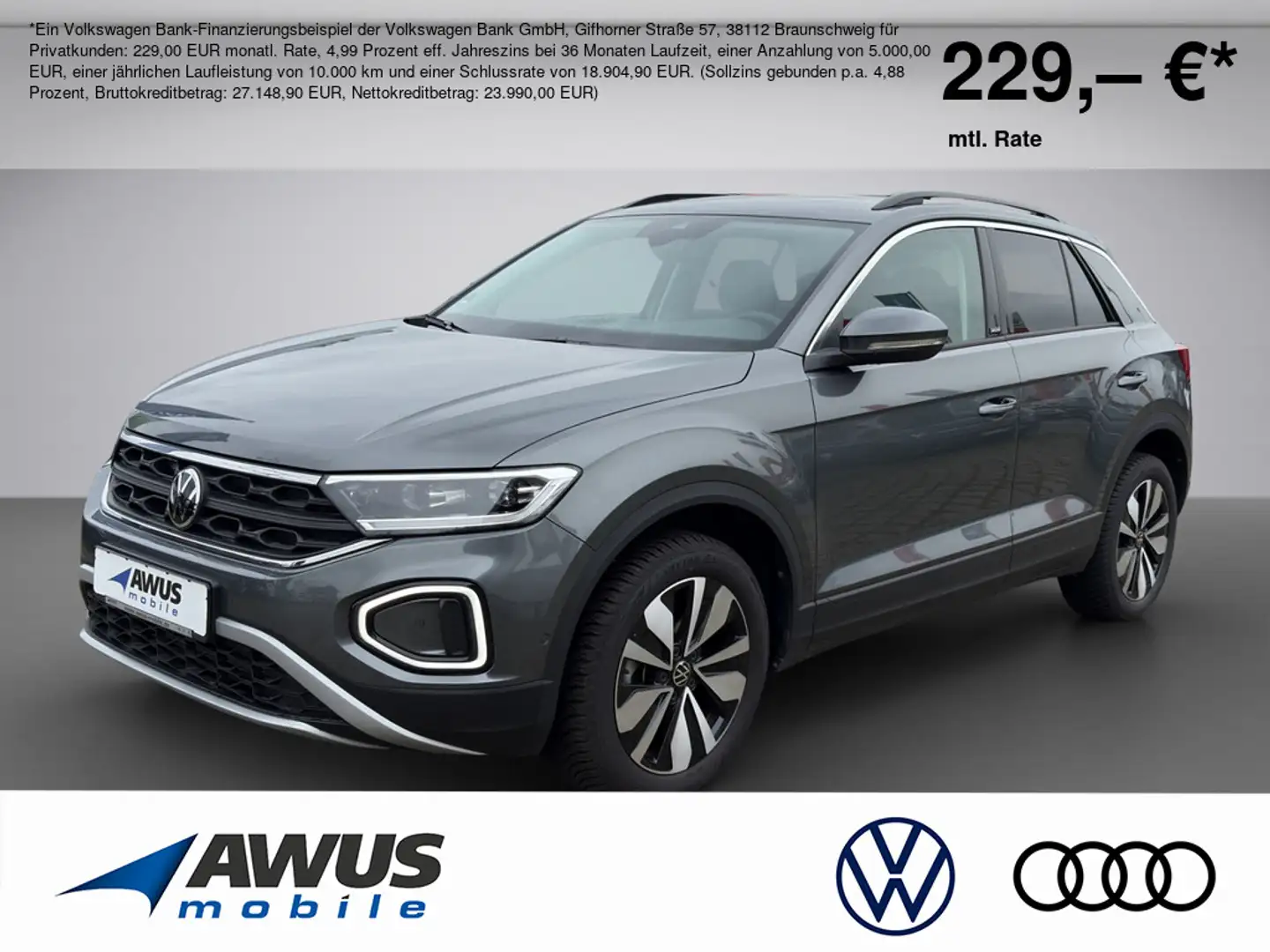 Volkswagen T-Roc 1.5TSI DSG Move AHK Grau - 1