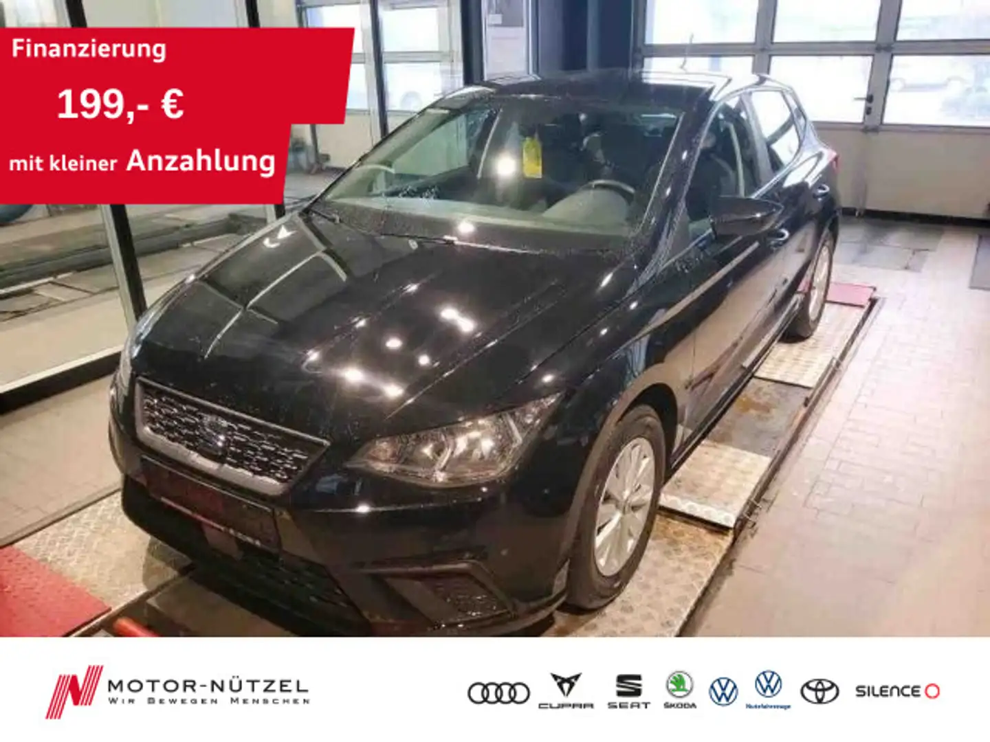 SEAT Ibiza 1.0TSI STYLE APP+SHZ+RFK+2xPDC+DAB+MFL+15" Schwarz - 1
