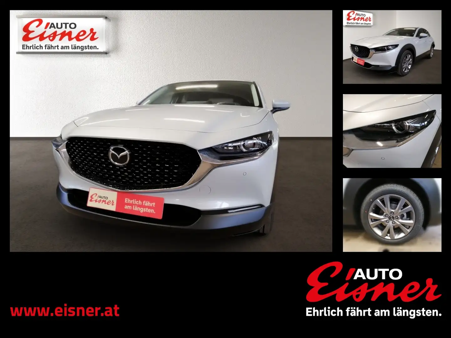 Mazda CX-30 G150 AWD AT EXCL. LINE ALLRAD, LED, Navi Weiß - 1