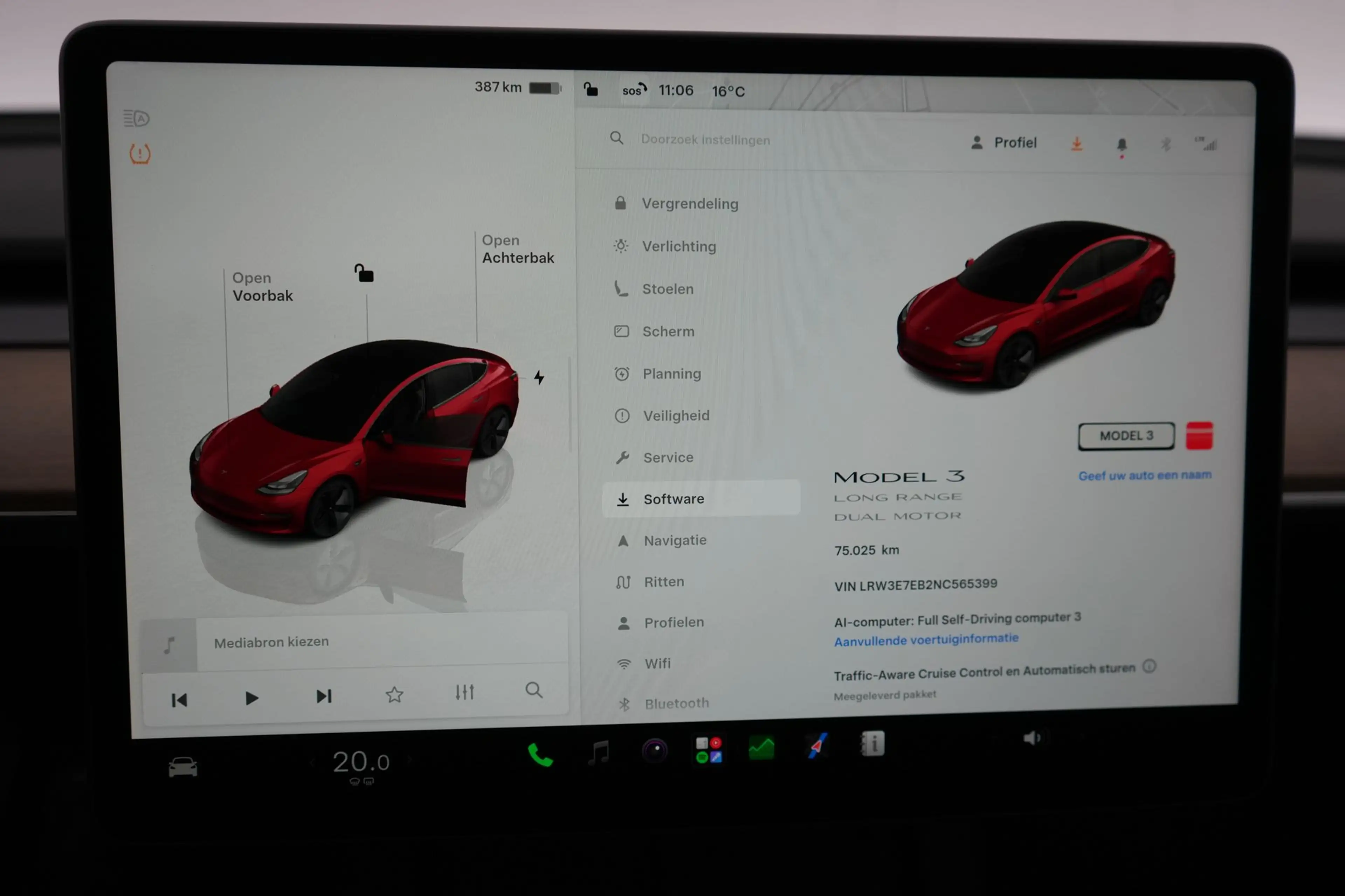 Tesla Model 3 75 kWh Long Range Dual Motor LEDER/CUIR LED GPS PD — photo 14