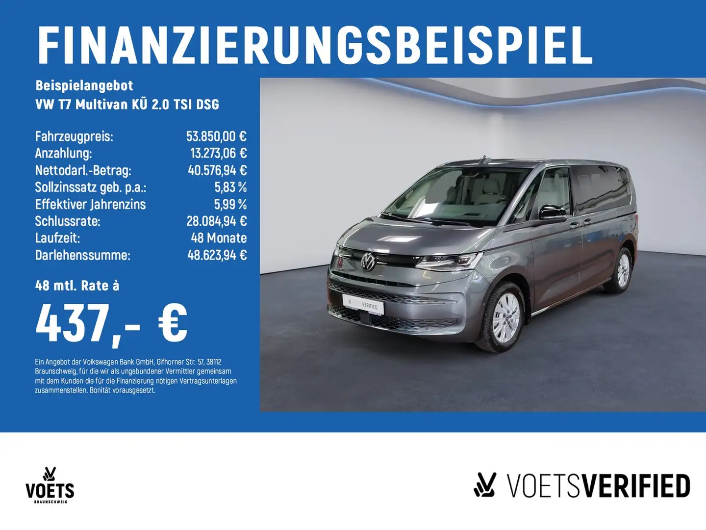 Volkswagen T7 Multivan KÜ 2.0 TSI DSG MATRIX-LED+PANO+HuD Grau - 2