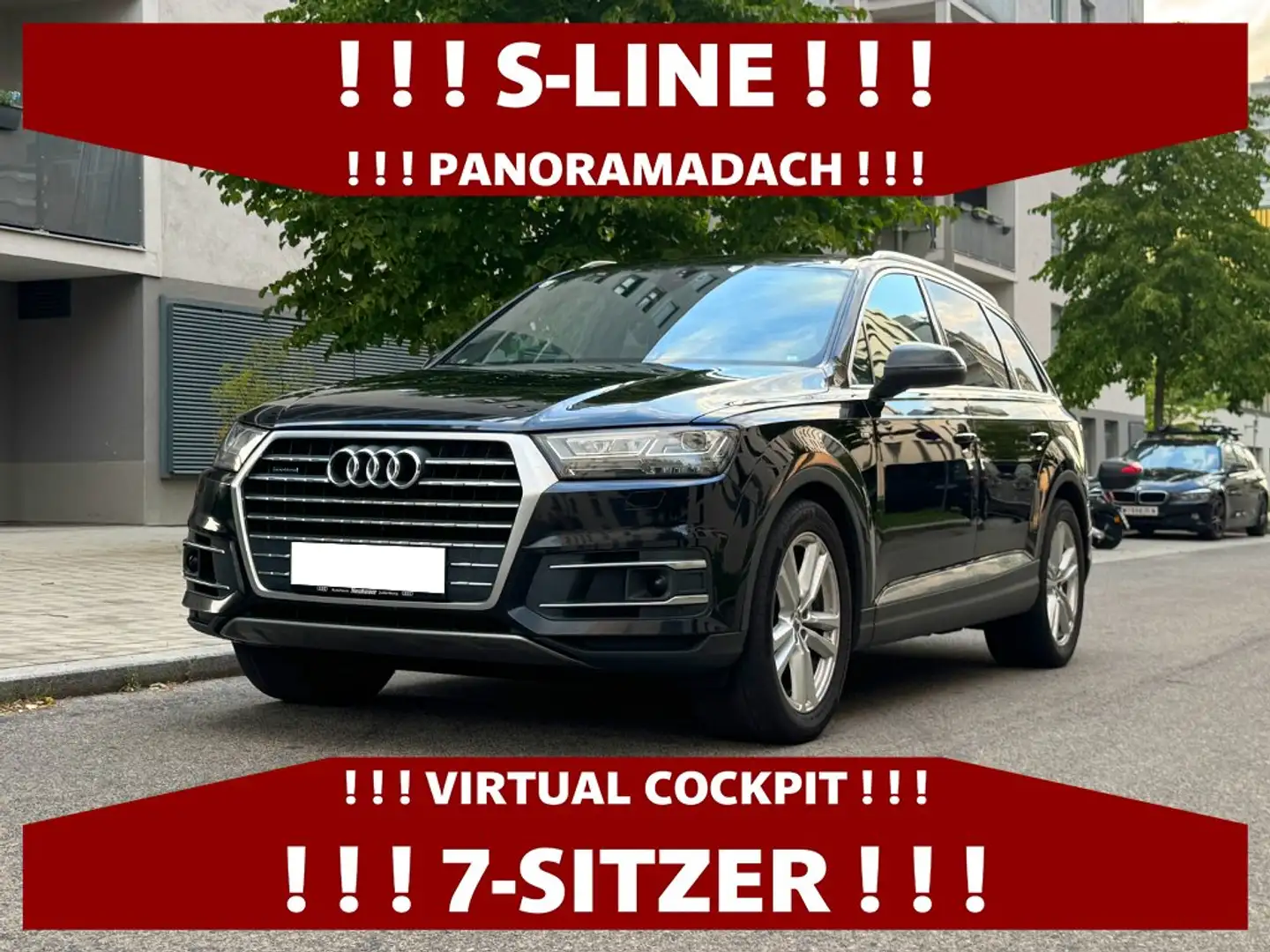 Audi Q7 3,0 TDI QUATTRO | S - LINE | 7-SITZER | PANORAMA Schwarz - 1