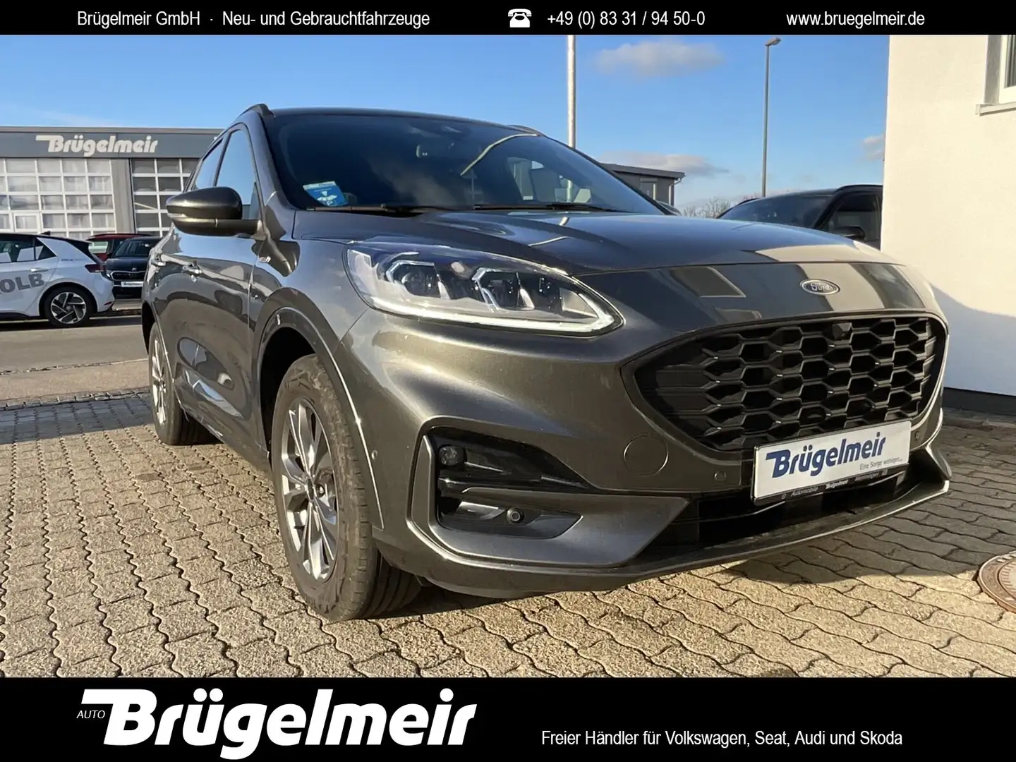 Ford Kuga Kuga 2.0 ST-Line X Autom.+ACC+AHK+NAVI+HUD+KAM  BC Grijs - 1