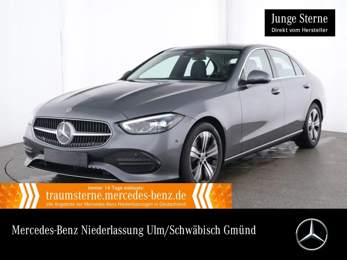Mercedes-Benz C 200 d AVANTG+360+LED+KEYLESS+9G Grijs - 1