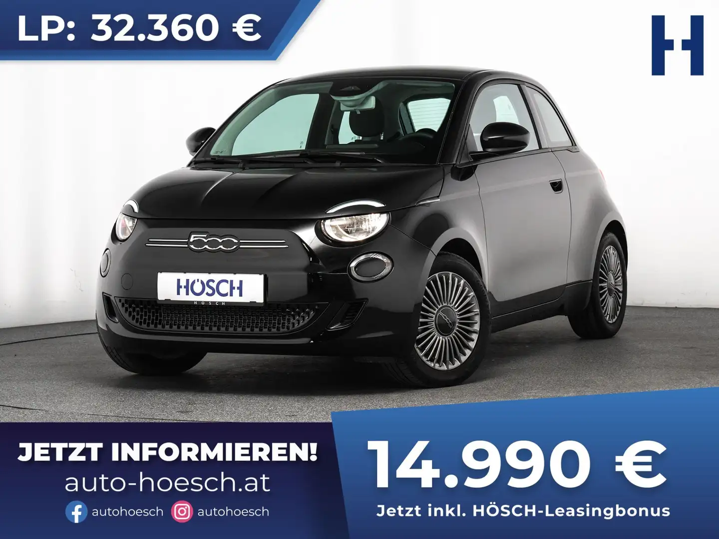 Fiat 500e 24 kWh ICON WENIG KM NEUWERTIG ++ Schwarz - 1