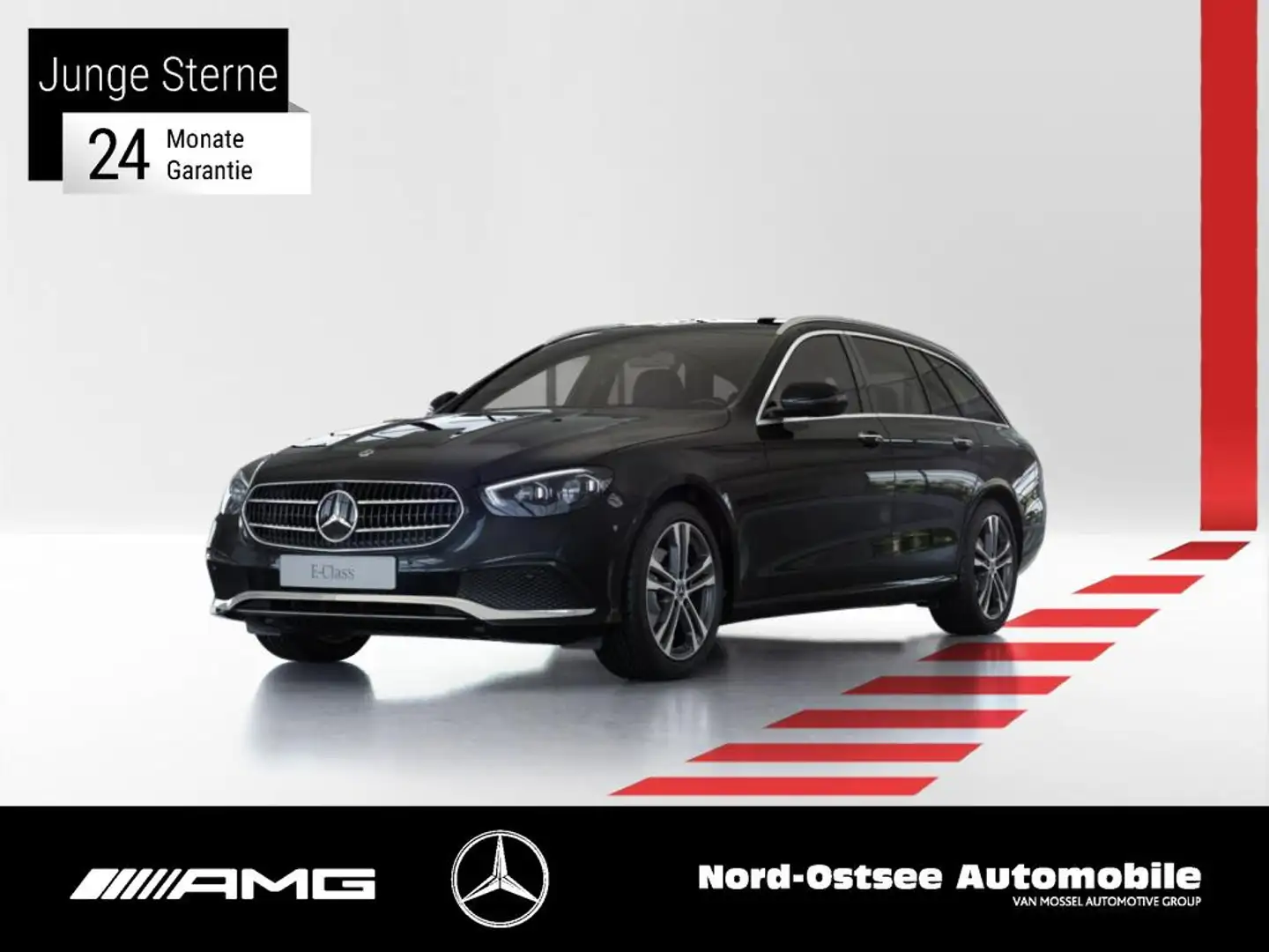 Mercedes-Benz E 220 T d AVANTGARDE DISTRO PANO BURMESTER AHK Noir - 1