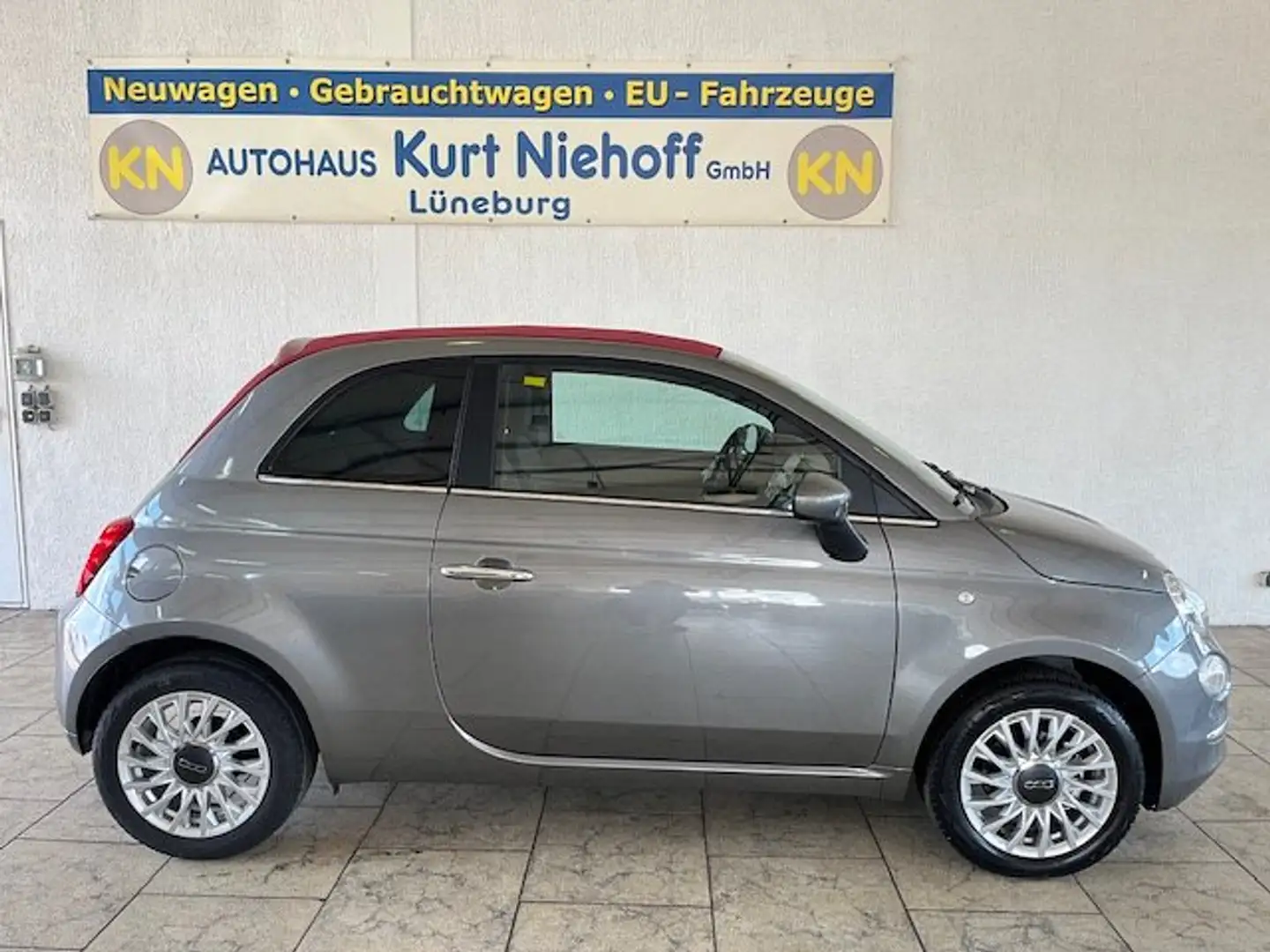 Fiat 500C +Alu +DAB +Verdeck Rot +Klimaautomatik Grau - 1