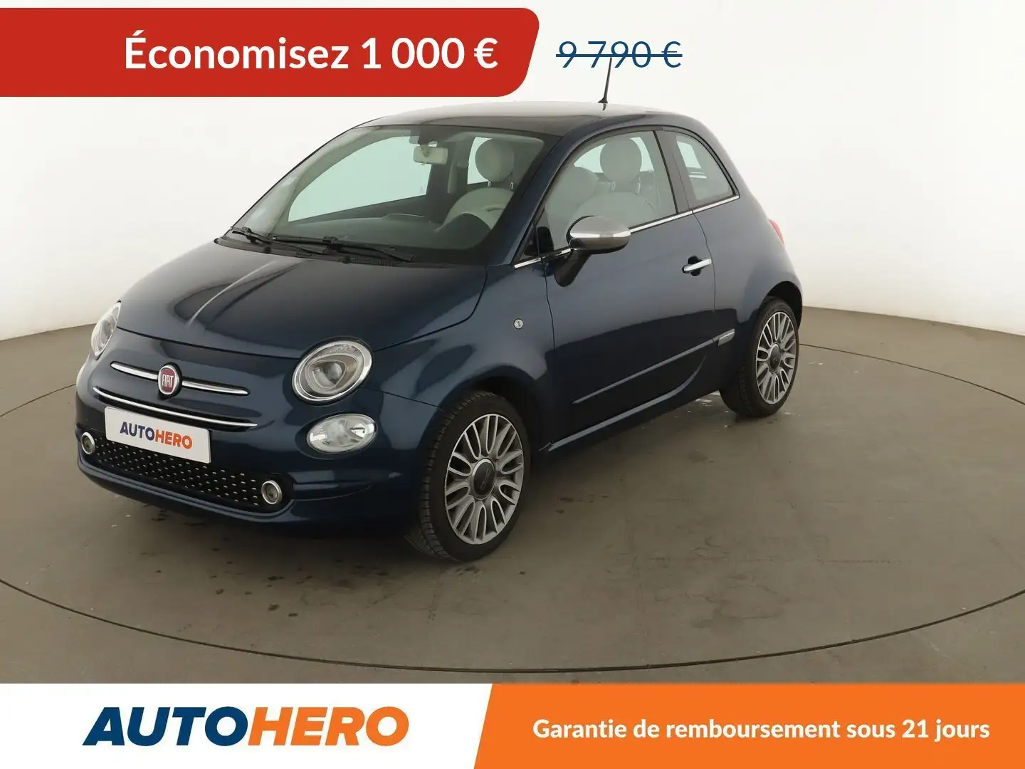 Fiat 500 1.2 Lounge Bleu - 1