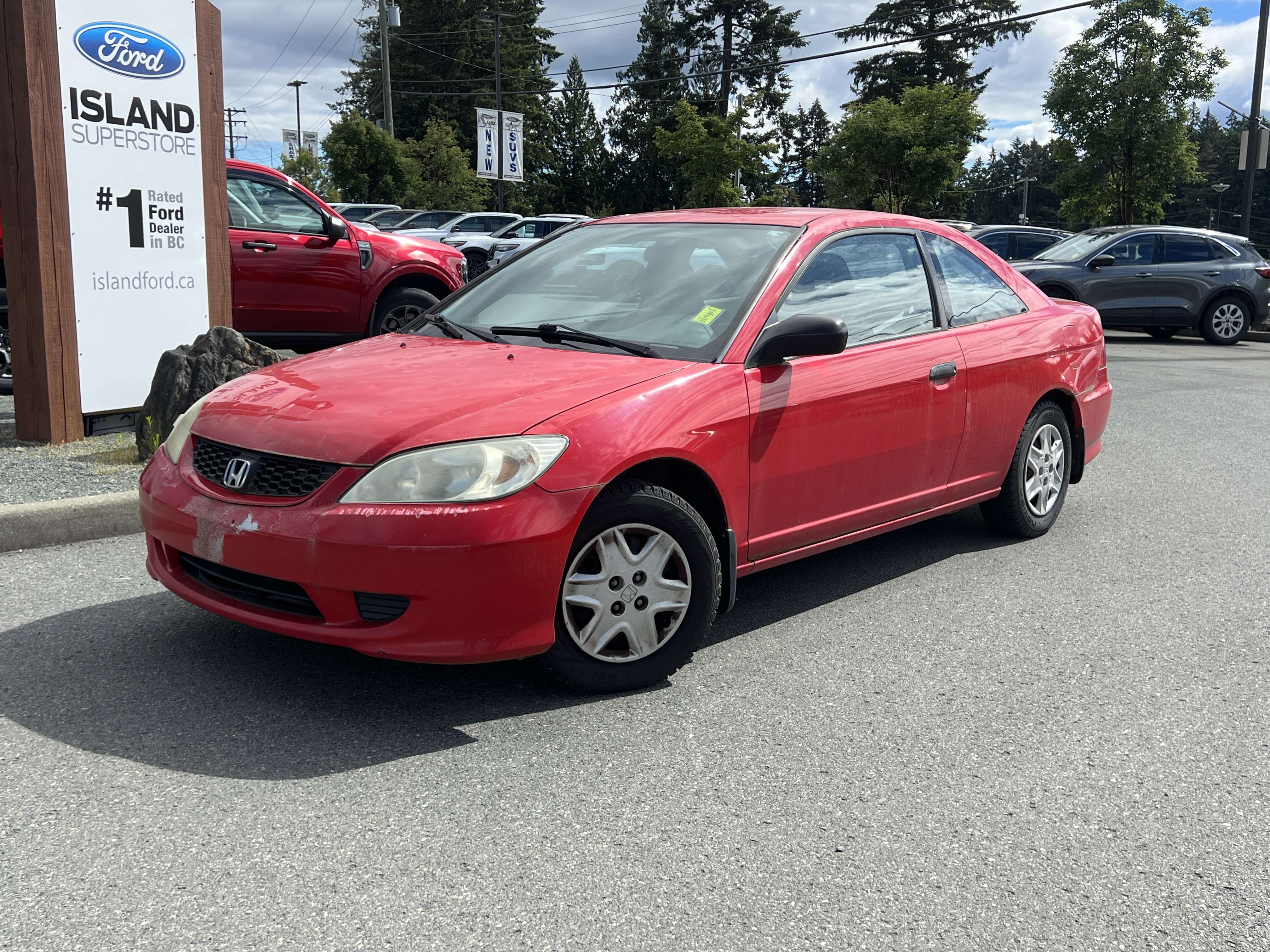 Red 2004 Honda Civic Coupe Coupe Automatic