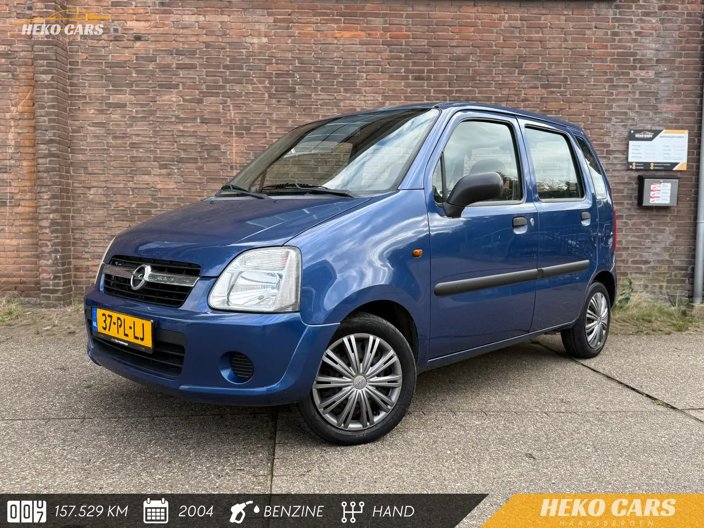 Opel Agila 1.2-16V Essentia·Stuurbekr.·Bluetooth·Elek.spiegel Blauw - 1