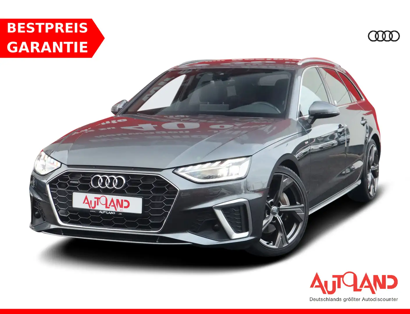 Audi A4 Avant 40 TDI quattro S line LED Navi ACC AHK Gris - 1