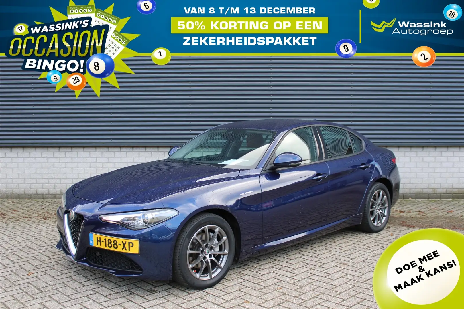 Alfa Romeo Giulia Super 2.0 TURBO 200pk Automaat I Adaptieve Cruise Blauw - 1