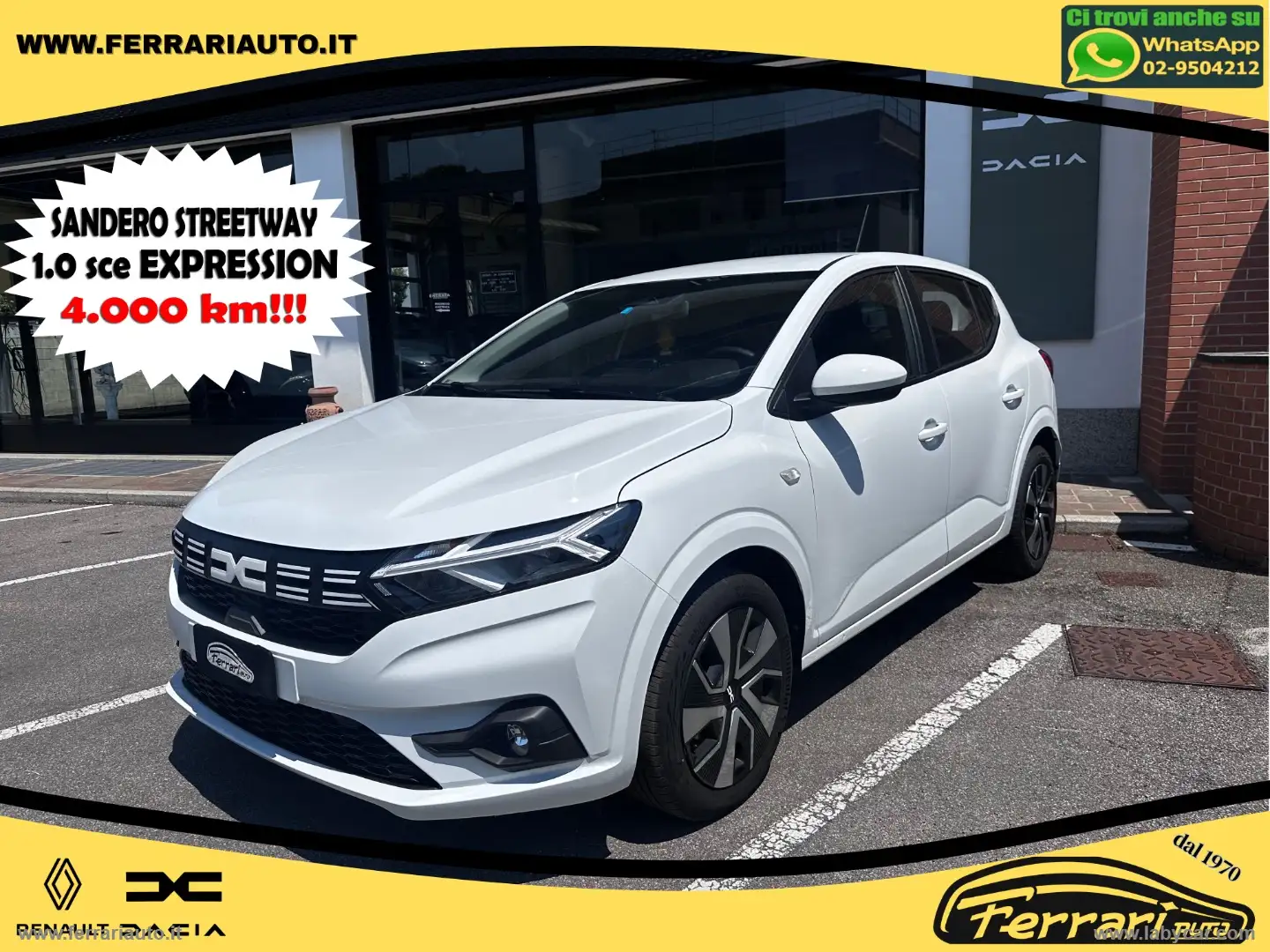 Dacia Sandero Streetway 1.0 SCe 65 CV Expres. Bianco - 1