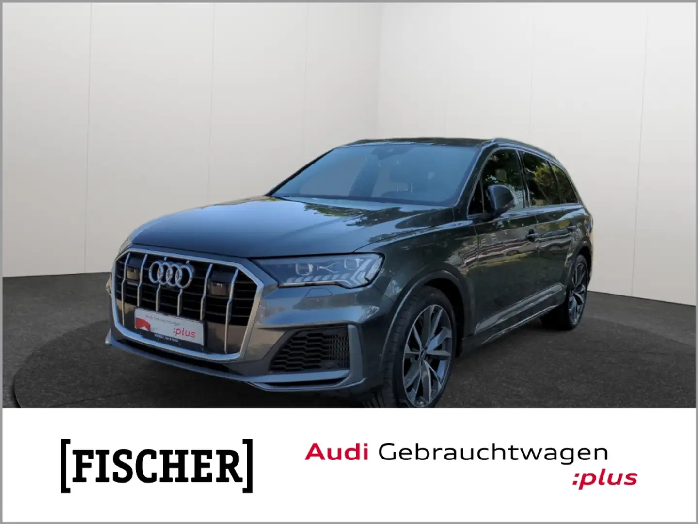 Audi Q7 55TFSIe quattro S line Matrix AHK Navi HUD Rear Vi Grau - 1