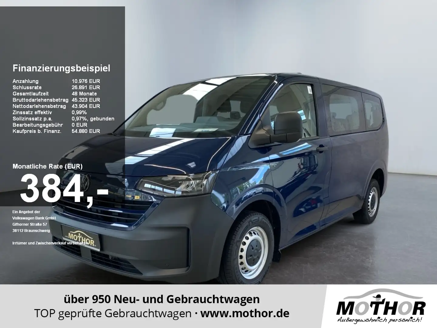 Volkswagen T7 Transporter Kombi 2.0 TDI W KR Matrix AHK AUT plava - 1