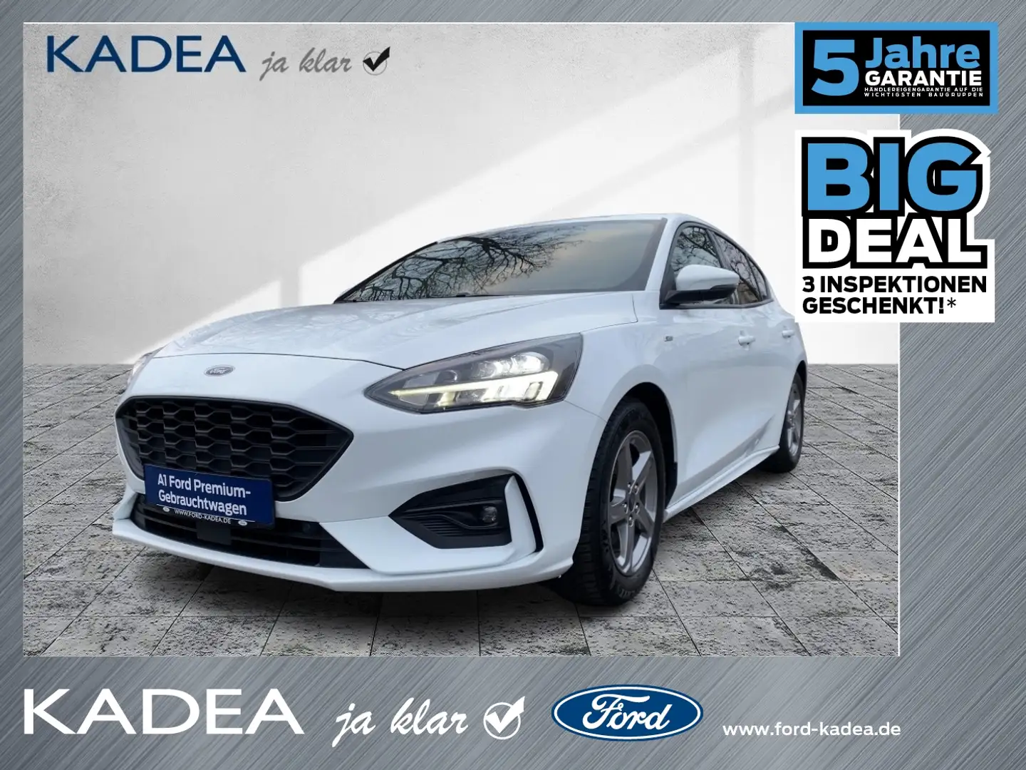 Ford Focus ST-Line ACC|LED|KAMERA|Navi|Winter-P Weiß - 1