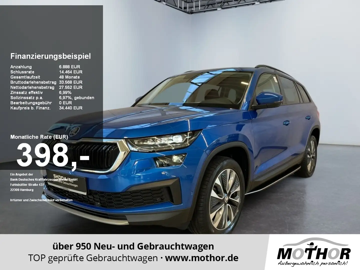 Skoda Kodiaq Tour 2.0 TDI DSG Kamerasystem 360° Bleu - 1