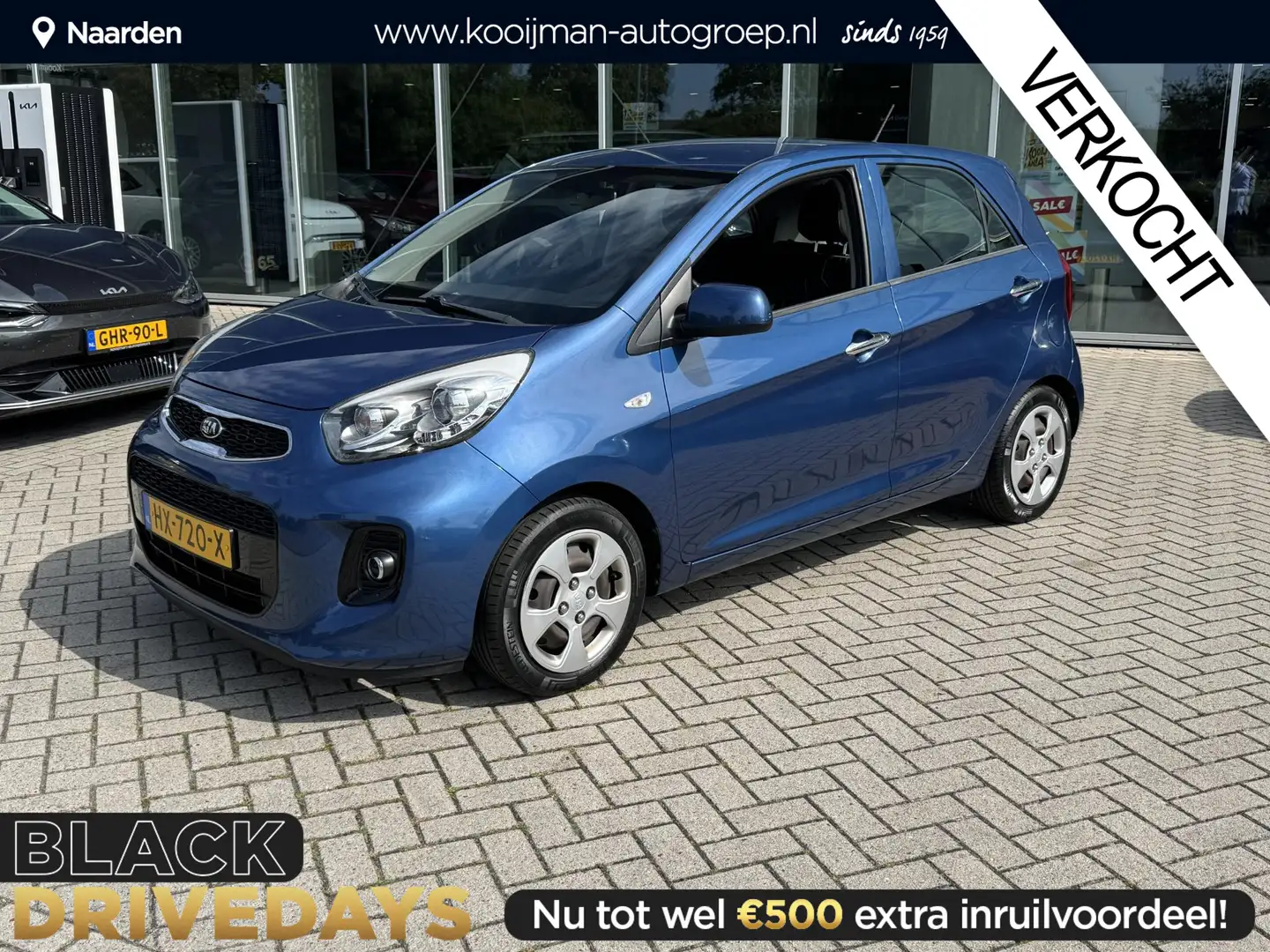 Kia Picanto 1.0 CVVT DynamicLine | 1e Eigenaar | Cruise Contro Bleu - 1