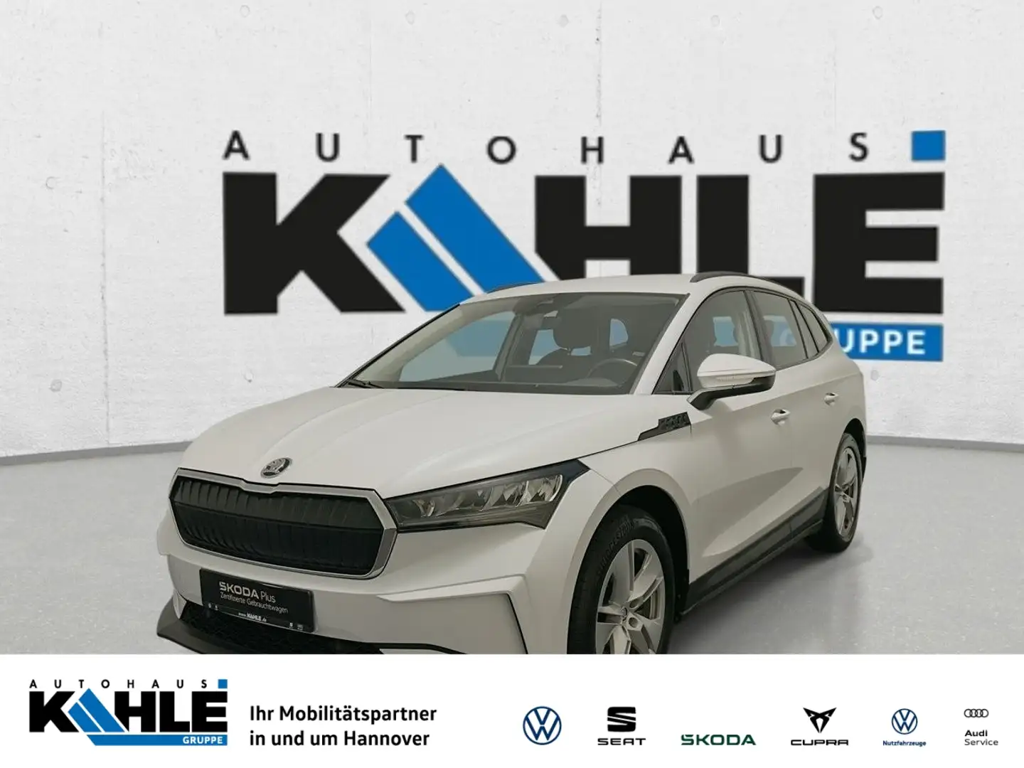 Skoda Enyaq 60 Loft CarPlay CCS ACC AHK LED Navi RFK Blanc - 1