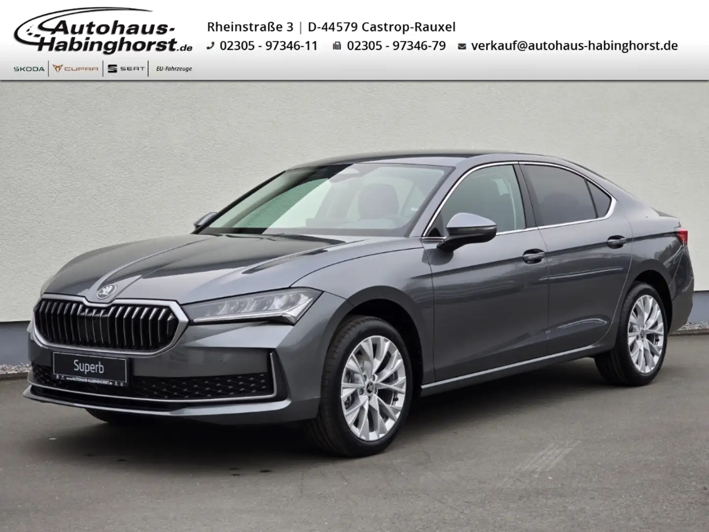 Skoda Superb IV 1.5 TSI mHEV DSG Selection AHK e.Hk Kamera Navi Gris - 1