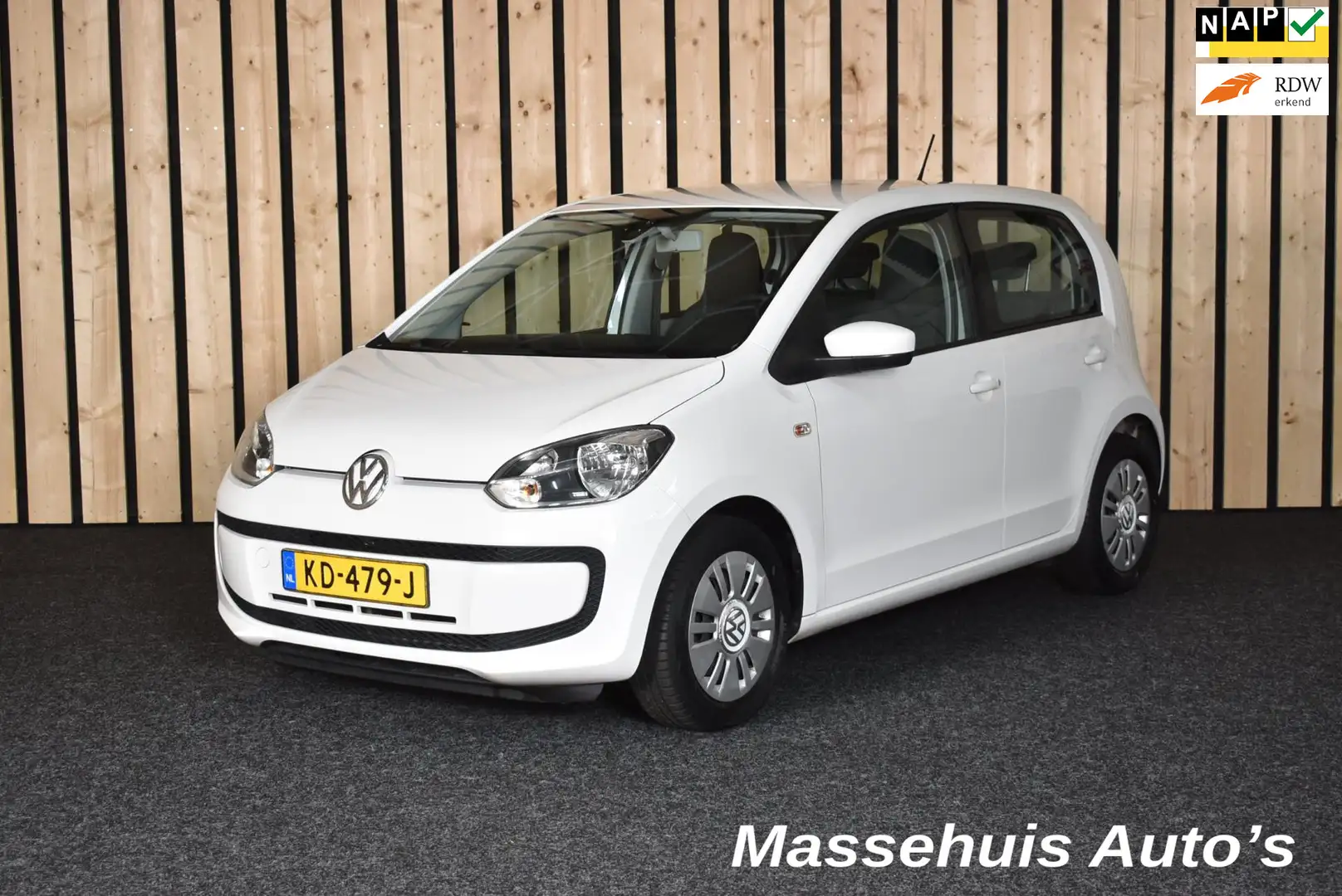 Volkswagen up! 1.0 move up! BlueMotion 117dkm Airco 5-drs 2e eig. Blanco - 1
