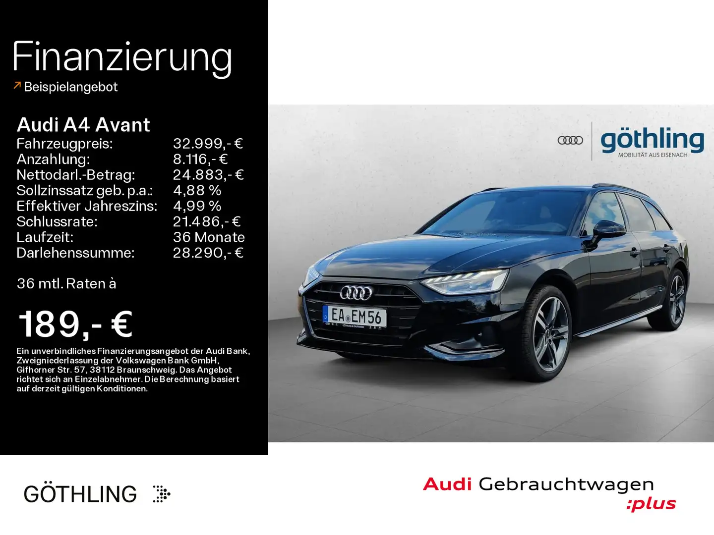 Audi A4 S line 35 TFSI *Navi+*Keyless*EPH vo+hi Zwart - 1