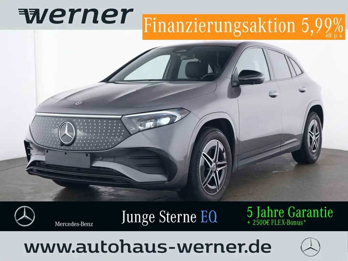Mercedes-Benz EQA 300 4M AMG-PREM-NIGHT AHK HuD VZA DISTR 360° Gri - 1