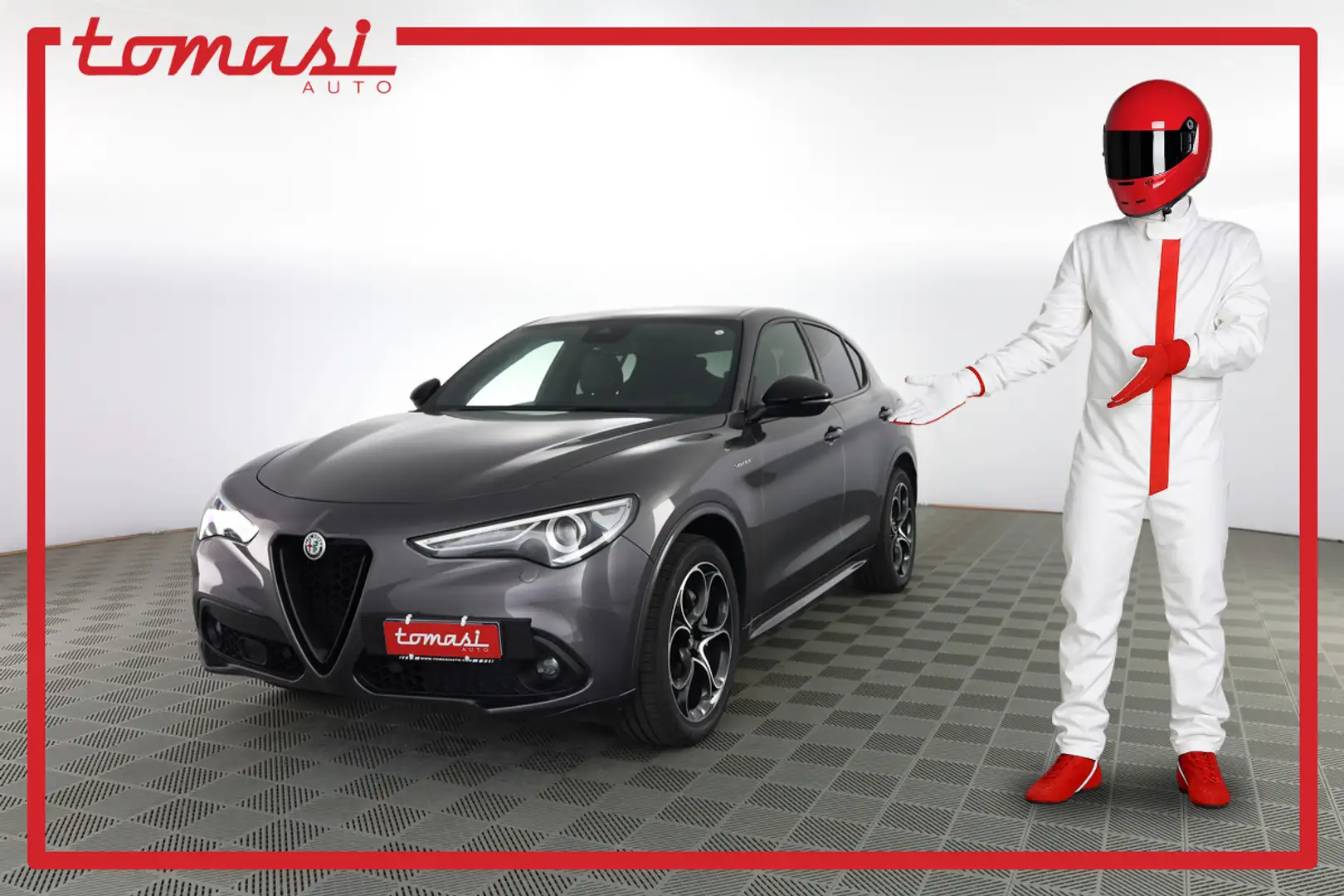 Alfa Romeo Stelvio 2.2 Turbodiesel 210CV AT8 Q4 Veloce CERCHI 20,VOLA Grau - 1
