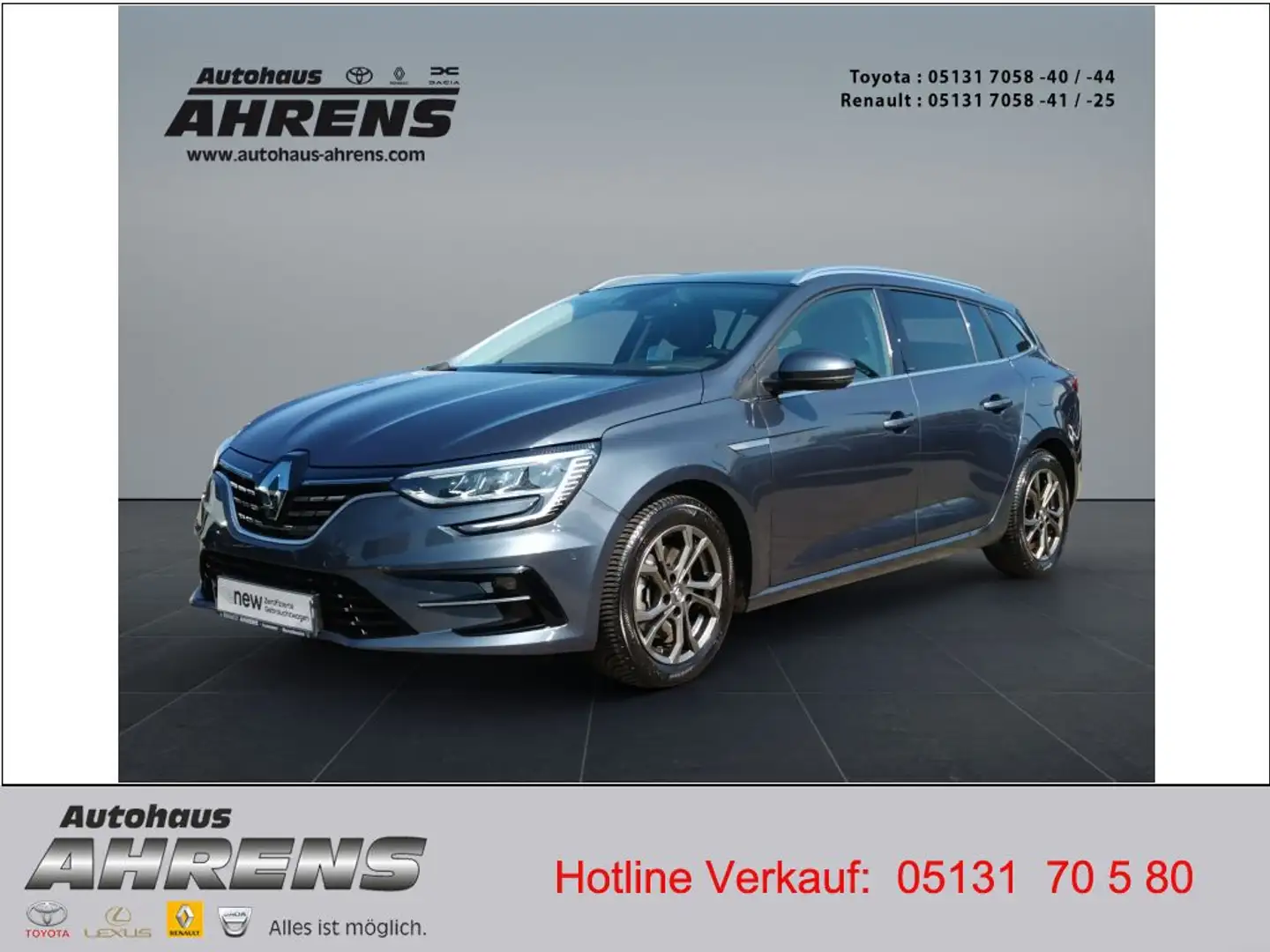 Renault Megane Grandtour Plug-in 160 INTENS AHK Parkassistent Grau - 1