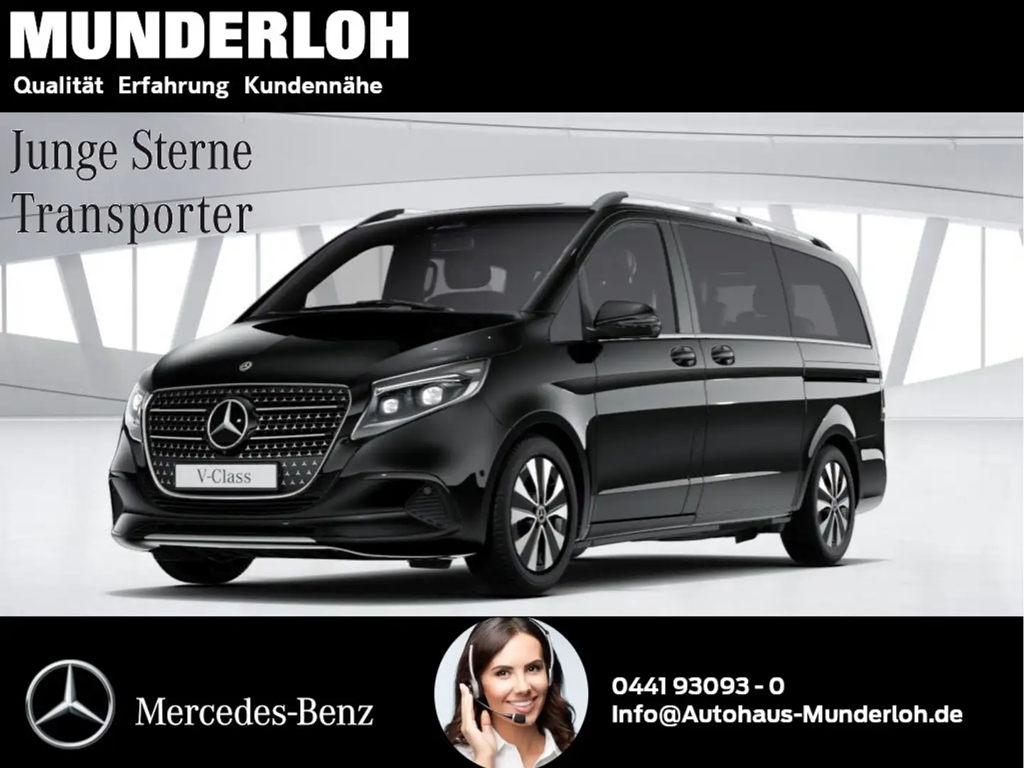 Mercedes-Benz V 300 d AVANTGARDE Lang 360 ACC AHK AUT Facelift Noir - 2
