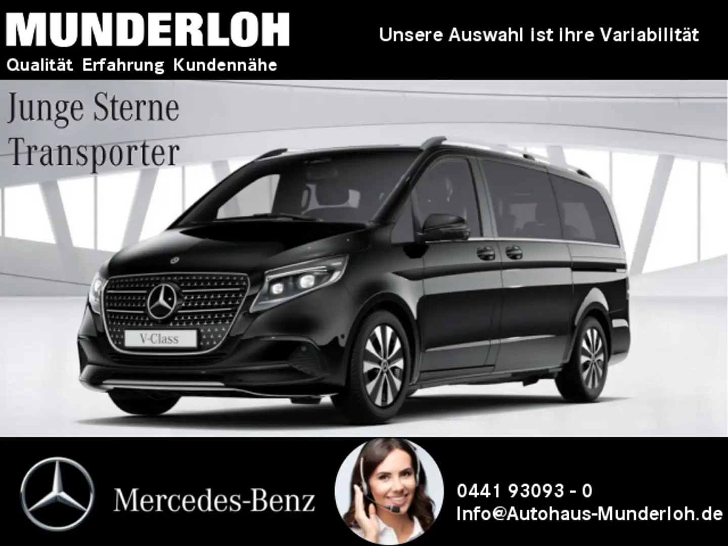 Mercedes-Benz V 300 d AVANTGARDE Lang 360 ACC AHK AUT Facelift Noir - 1