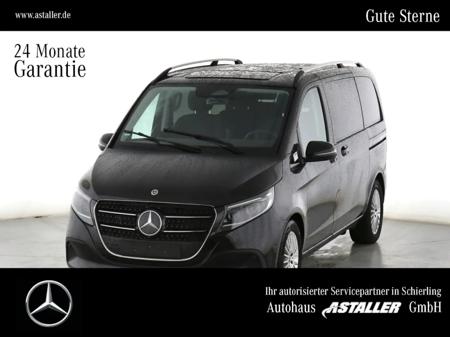 Mercedes-Benz V 300 d Style Kompakt L1 Distr+neuesMod+WiPa+AHK Schwarz - 1