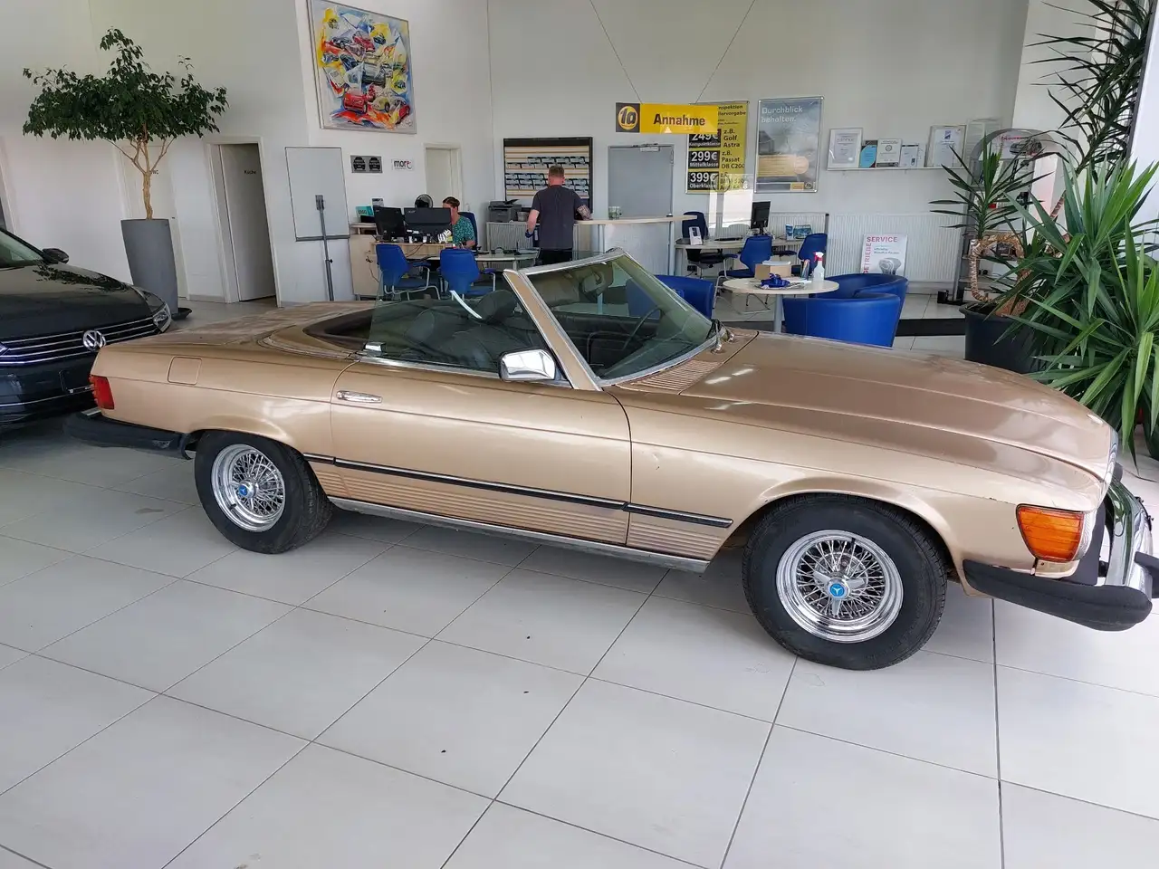 Mercedes-Benz SL 280 280 SL Gold / Braun, Softtop gut / Braun, foto 3