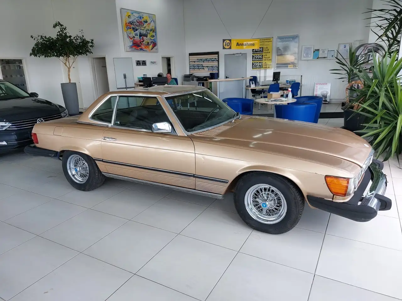 Mercedes-Benz SL 280 280 SL Gold / Braun, Softtop gut / Braun, foto 4