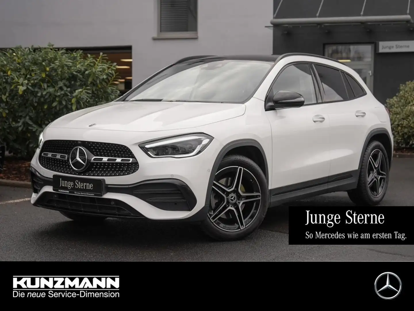 Mercedes-Benz GLA 250 4M AMG Night MBUX Navi Panorama Kamera Weiß - 1