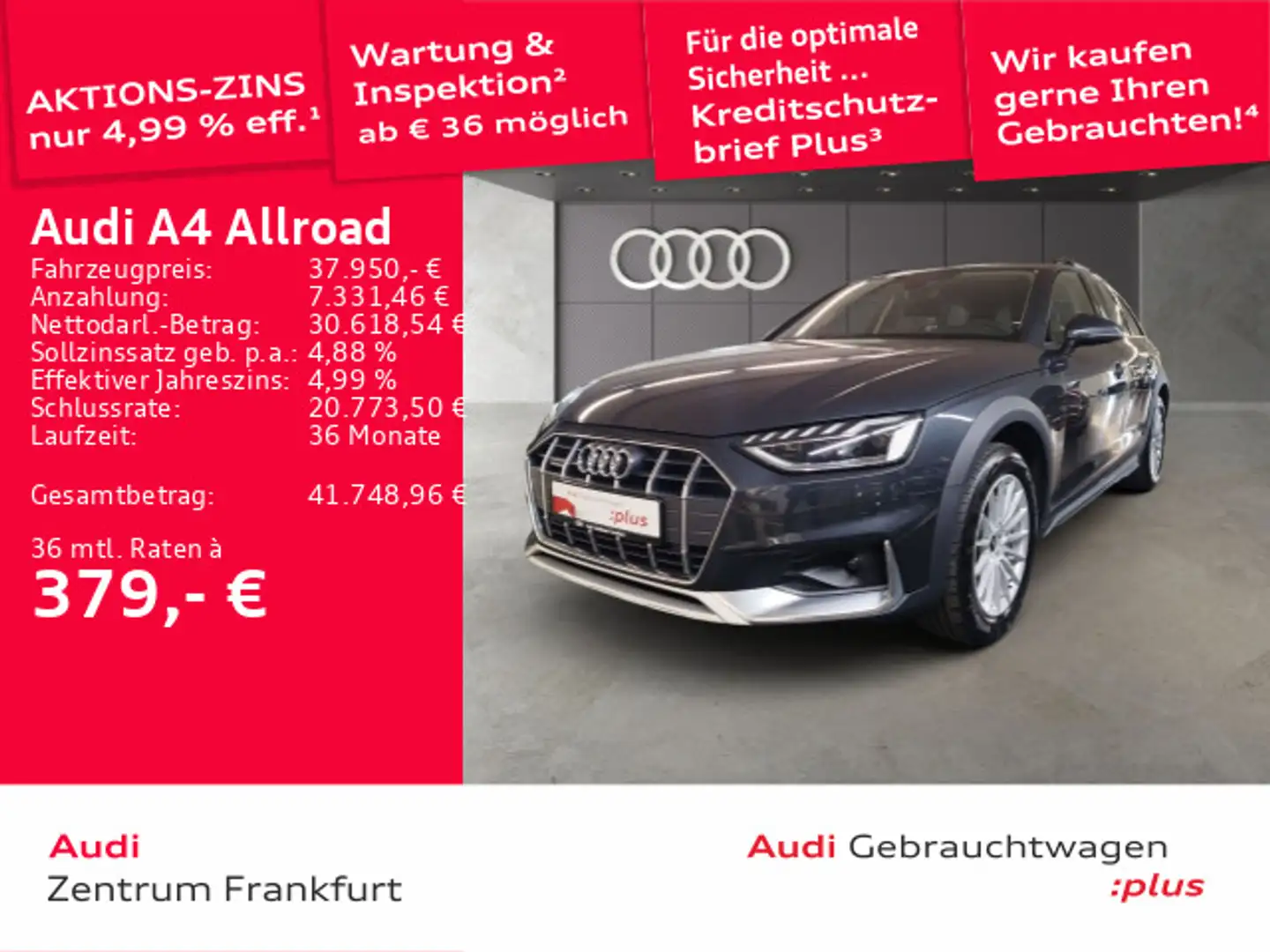 Audi A4 allroad A4 allroad 50 TDI tiptronic quattro MatrixLED DA Grau - 1