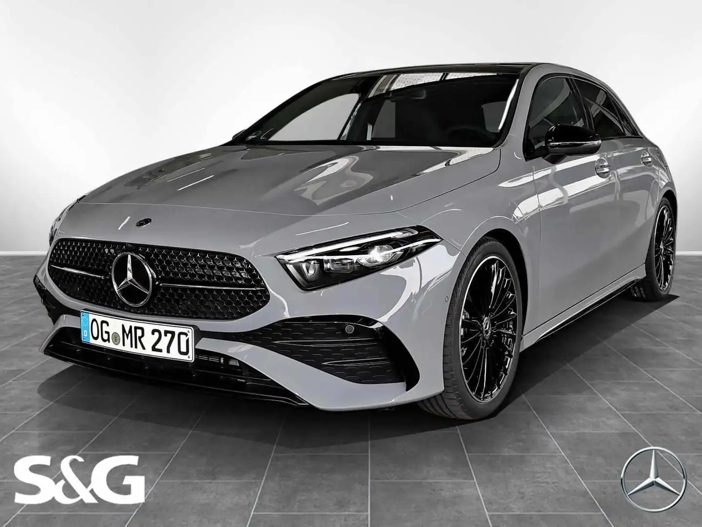 Mercedes-Benz A 200 AMG Distronic+RüKam+M-LED+Pano+Burmester Grau - 1