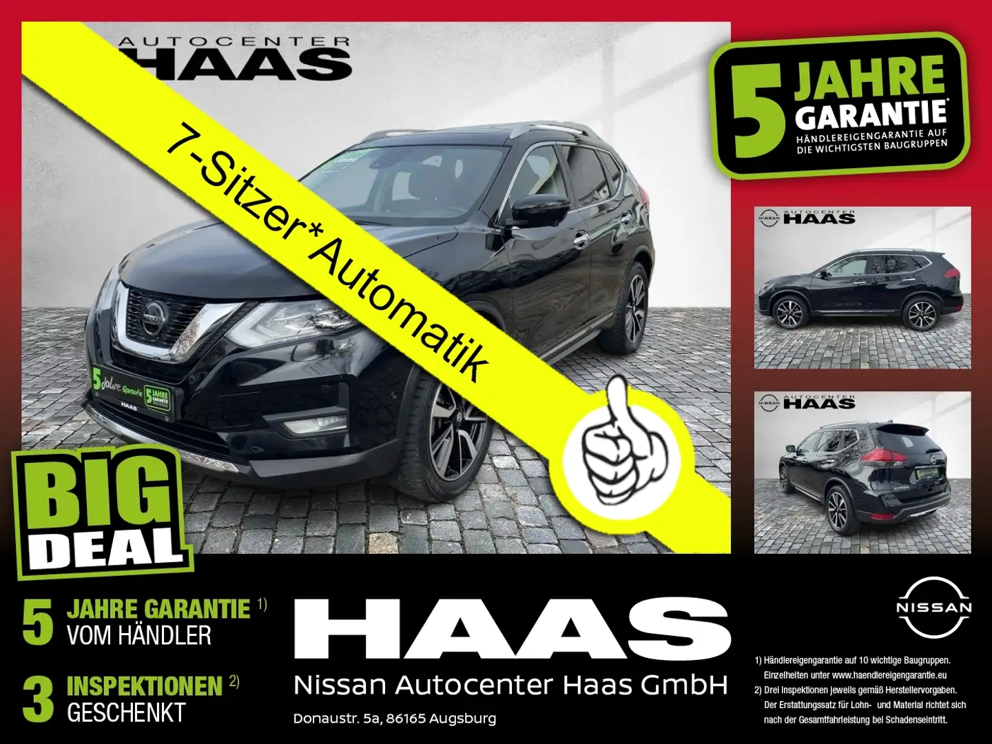 Nissan X-Trail 1.3 DIG-T Tekna 7-Sitzer*Automatik Schwarz - 1