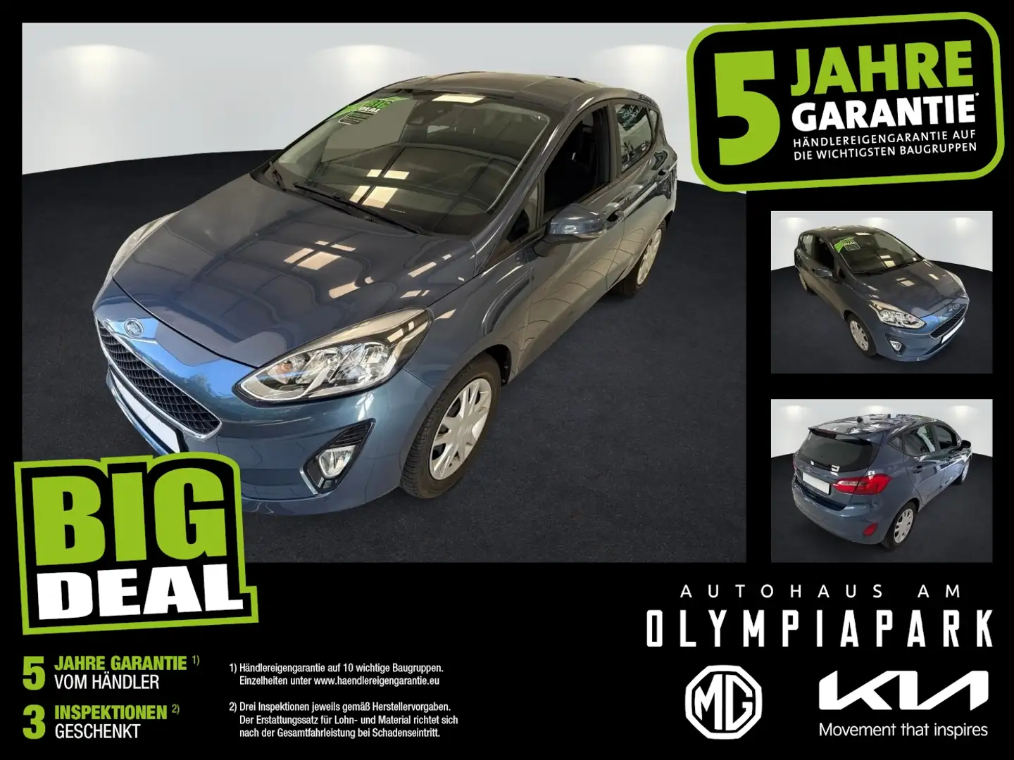 Ford Fiesta 1.0 EcoBoost Active SHZ Winterp. KlimaA Blau - 1